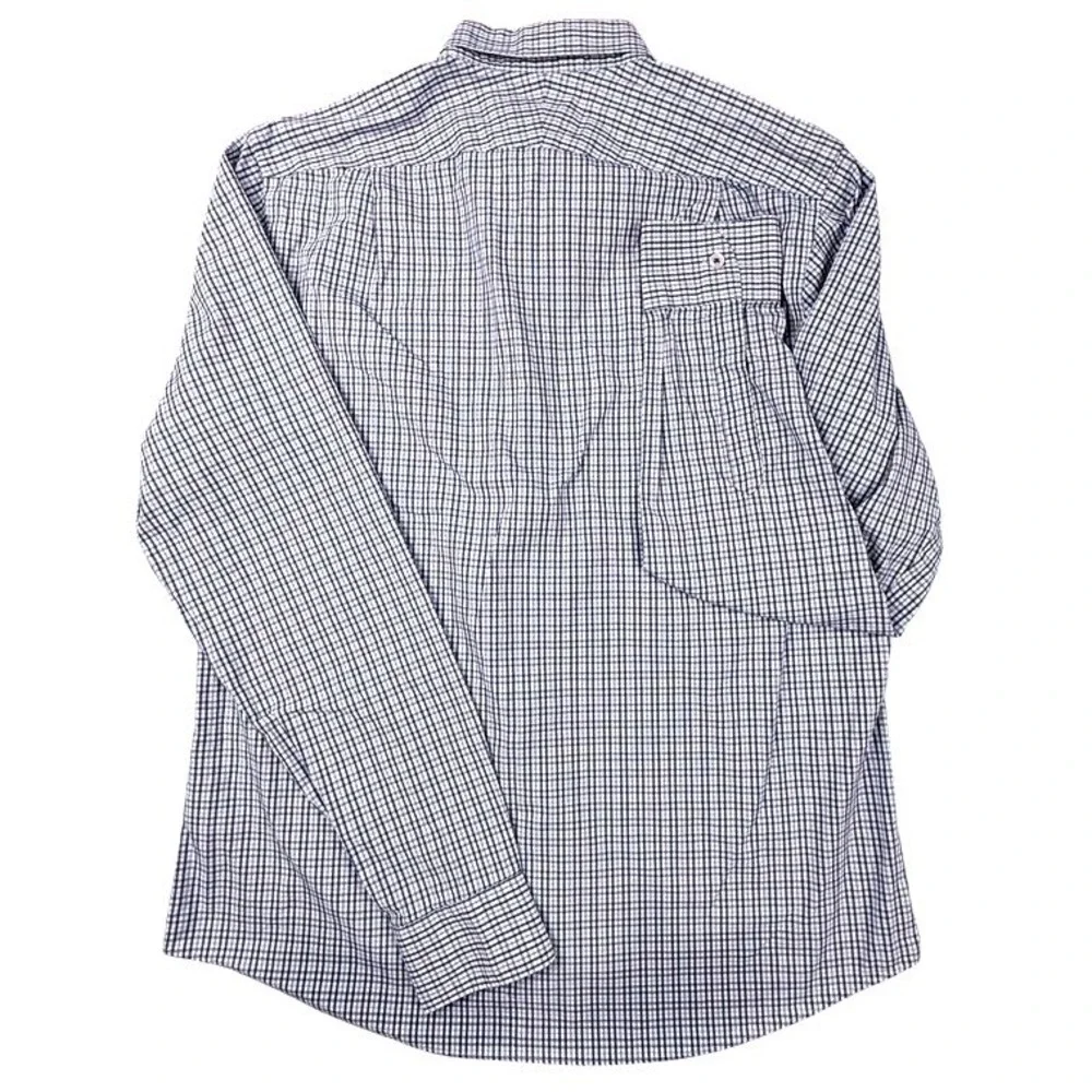 Charles Tyrwhitt Slim Fit Non-Iron Blue White Micro Check Mens 16.5 38 42 97